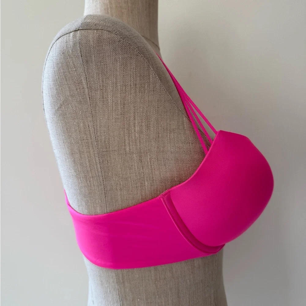 Victoria's Secret Bombshell Plunge Criss Cross Back Bra in Hot Pink - Picture 6 of 8